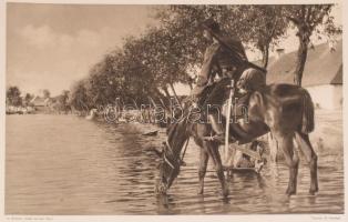 ca 1916 Az Érdekes Újság I. világháborús harctéri fotópályázata. 5 db fotó nyomat dekoratív felirato...