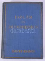 Szimonidesz Lajos: Primitív és kultúrvallások. Iszlám és buddhizmus. Bp., [1931], Dante, 306+[14] p.+ 56 (fekete-fehér képek) t.+ 1 (színes térkép) t. Kiadói aranyozott egészvászon-kötés, kissé viseltes állapotban, hiányzó szennylapokkal, kissé foltos lapokkal.