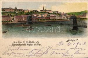 Budapest Lánchíd litho