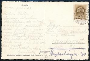 1941 Képeslap "SZOVÁTAFÜRDŐ" bélyegzéssel