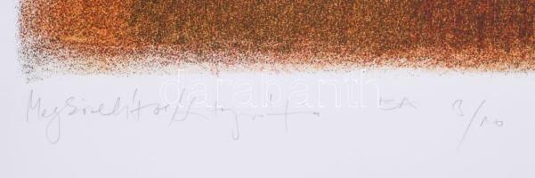 Biró Andrea (-): Megközelítve, 2004. Litográfia, papír, jelzett, művészpéldány E.A. 3/10 számozással...