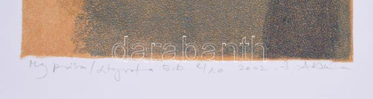 Biró Andrea (-): My prism, 2002. Litográfia, papír, jelzett, művészpéldány E.A. 2/10 számozással, 60...