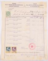 ca 1870-1900 10 db okmánybélyeges okmány