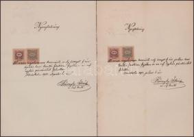 ca 1870-1900 9 db okmánybélyeges okmány