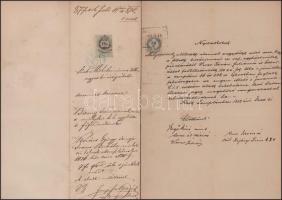 ca 1870-1900 9 db okmánybélyeges okmány