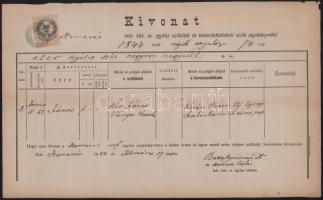 ca 1870-1900 9 db okmánybélyeges okmány