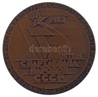 Szovjetunió 1983. "A Szovjetunió népeinek VIII. nyári Szpartakiádja" kétoldalas bronz emlé...