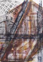 Tolnay Imre (1968-): Cím nélkül, 1999. Litográfia, papír, jelzett. 50x35 cm