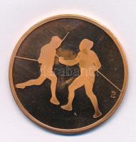 1992. "Magyar Csapat - Citivs Altivs Fortivs / Vívás" kétoldalas bronz olimpiai emlékérem....