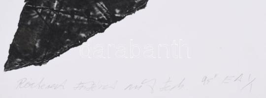 Szőcs Géza (1967-): (...) történet. Rézkarc, papír, jelzett, művészpéldány EA I/I számozással. 65x48...