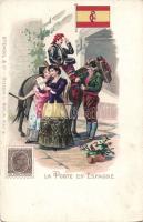 Postman in Spain litho