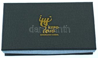 Kína 2010. "World Expo Shanghai" (2db) ezüstözött és aranyozott réz multikolor emlékérem (...