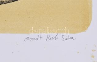 Horvát Helén Sára (1973-): Földanya, 2004. Litográfia, papír, jelzett, számozott (IX/7). 41×28,5 cm