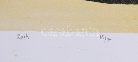 Horvát Helén Sára (1973-): Földanya, 2004. Litográfia, papír, jelzett, számozott (IX/7). 41×28,5 cm