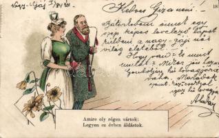 1899 Couple litho (EB)