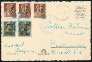 1946 Képeslap 5 db bélyeggel és alkalmi bélyegzéssel