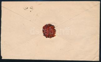 1878 Budapest helyi ajánlott levél 3kr és 5kr bérmentesítéssel, a 3kr jobb oldalon vésésjavítással