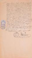 ca 1850-1900 Miskolc és környéke, kb 10 db klf okmány részben okmánybélyegekkel