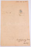 ca 1850-1900 Miskolc és környéke, kb 10 db klf okmány részben okmánybélyegekkel