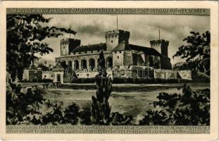 Várpalota, Mátyás király hajdani palotai várának az 1566-i nagy ostrom előtti látképe (EK)