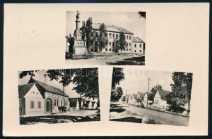 1957 Épületek 40f bal oldali kettős fogazással és pici üres mezővel képeslapon "VÉMÉND" - ...