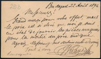 1894 Díjjegyes levelezőlap 3kr kiegészítéssel Budapestről Svájcba