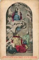 1923 Budapest II. Máriaremete, Mária-Remete; Őfelsége által a Mária-Remetei templomnak ajándékozott Fischer Vincze híres művész által 1778-ban festett 60000 kor. érő Szt. István király képe. A Mária-Remetei kápolna-egylet tulajdona (kopott sarkak / worn corners)