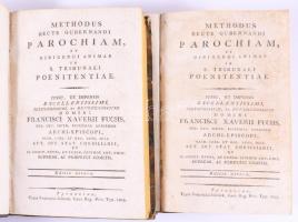 Methodus recte Gubernandi Parochiam [...] I-II. Tyrnaviae, 1805, Typis Venceslaii Jelinek. Kartonált kötés, kopottas állapotban.