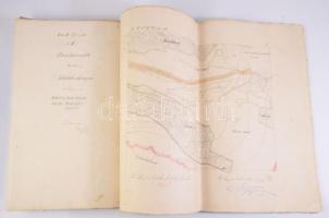 1891 Bánhorváth kisközség (ma Bánhorváti része) felvételi előrajzai 30 db nagy méretű kézzel rajzolt...