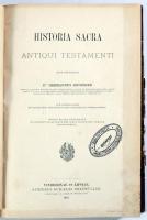 Zschokke: Historia Sacra antiqui testamenti. Vindobonae et Lipsiae, 1894. Félvászon kötés, festett lapélek, kopottas állapotban.