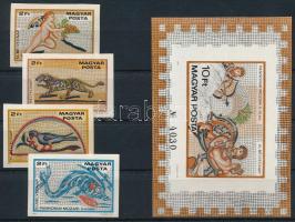 1978 Bélyegnap vágott sor és vágott blokk