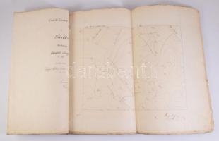 1891 Bánfalva kisközség (ma Bánhorváti része) felvételi előrajzai 42 db nagy méretű kézzel rajzolt t...