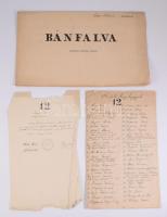 1891 Bánfalva kisközség (ma Bánhorváti része) felvételi előrajzai 42 db nagy méretű kézzel rajzolt t...