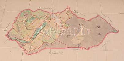 1891 Bánfalva kisközség (ma Bánhorváti része) felvételi előrajzai 42 db nagy méretű kézzel rajzolt t...