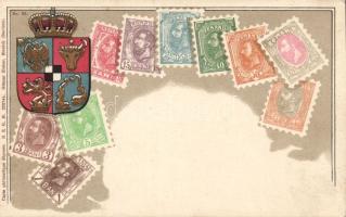Set of stamps from Romania litho