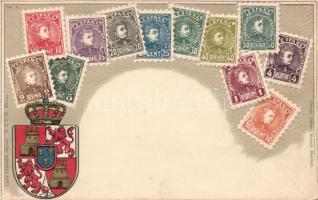 Set of stamps from Spain Emb. litho