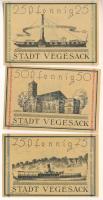 Német Birodalom / Weimari Köztársaság / Vegesack 1921. 25pf + 50pf + 75pf T:AU
 German Empire / Wei...