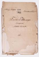 1866-1941 Telkibánya község kataszteri felmérésének iratai. 1866-aos kézzel rajzolt térkép. A szánta...