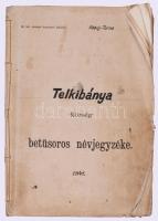 1866-1941 Telkibánya község kataszteri felmérésének iratai. 1866-aos kézzel rajzolt térkép. A szánta...