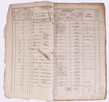 1866-1941 Telkibánya község kataszteri felmérésének iratai. 1866-aos kézzel rajzolt térkép. A szánta...