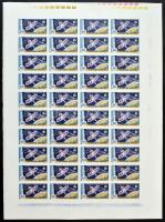 1969 A Hold meghódítása 60f gumi nélküli vágott 40-es nyomdai ív, nyomdai jelzésekkel