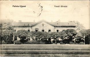 1910 Budapest XV. Rákospalota-Újpest, Palota-Újpest; vasútállomás (kis szakadás / small tear)