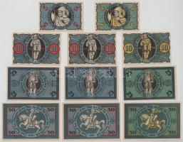 Németország / Weimari Köztársaság / Torgau 1921. 5pf (2xklf) + 10pf (3db 2xklf) + 25pf (3db 2xklf) +...