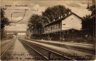 Pécel, vasútállomás. Vasúti levelezőlapárusítás 6423. (EK)