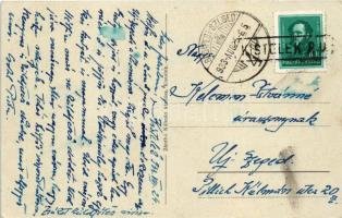 1933 Kistelek, vasútállomás, kerékpár. Zánthó Kálmán kiadása + "KISTELEK P.U."