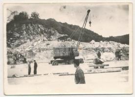 Ruszkica, Ruschita, Rusca Montana; Exploatarea marmurei / márvány bányászat / marble quarry. photo (9 cm x 6,4 cm) (non PC) (fl)