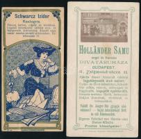 Holländer Samu + Schwarcz Izidor divat számolócédulák