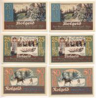 Német Birodalom / Weimari Köztársaság / Oberhof 1921. 20pf (2x) + 25pf (2x) + 50pf (2x) T:AU
 Germa...