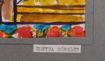 Nolipa István Pál (1907-1986): Konyharészlet, 1938. Akvarell, ceruza, papír. Jelezve jobbra lent. Pa...