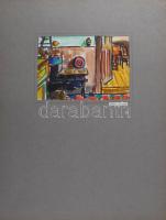 Nolipa István Pál (1907-1986): Konyharészlet, 1938. Akvarell, ceruza, papír. Jelezve jobbra lent. Pa...